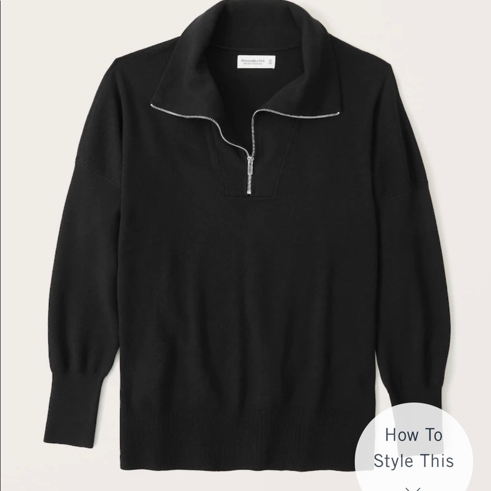 XS Abercrombie LuxeLoft Oversized Legging-Friendly Half-Zip